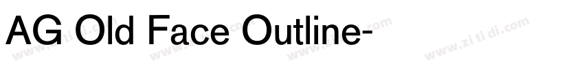 AG Old Face Outline字体转换